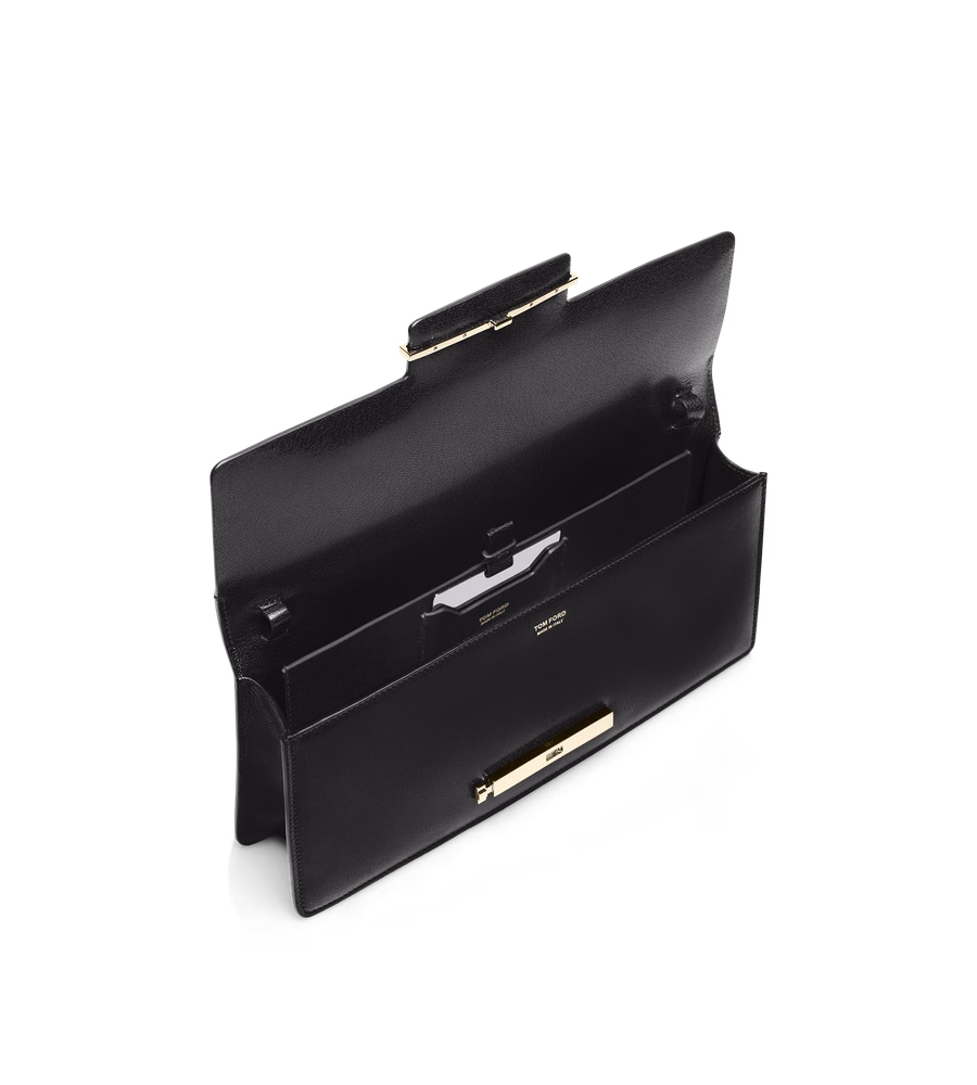 SUPPLE GRAIN LEATHER AUBE E/W SHOULDER BAG
