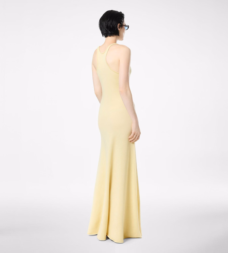 FINE MERINO SLEEVELESS LONG TANK DRESS