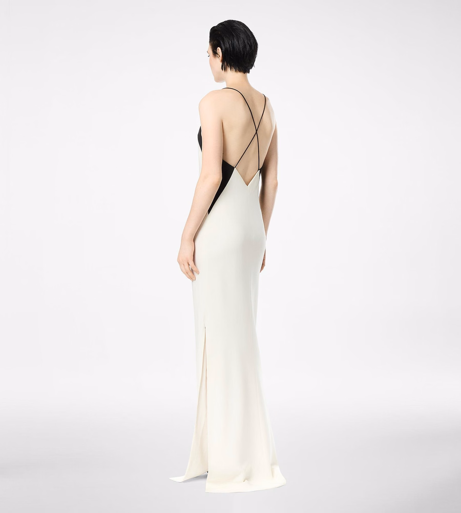 STRETCH SILK CAMISOLE EVENING DRESS