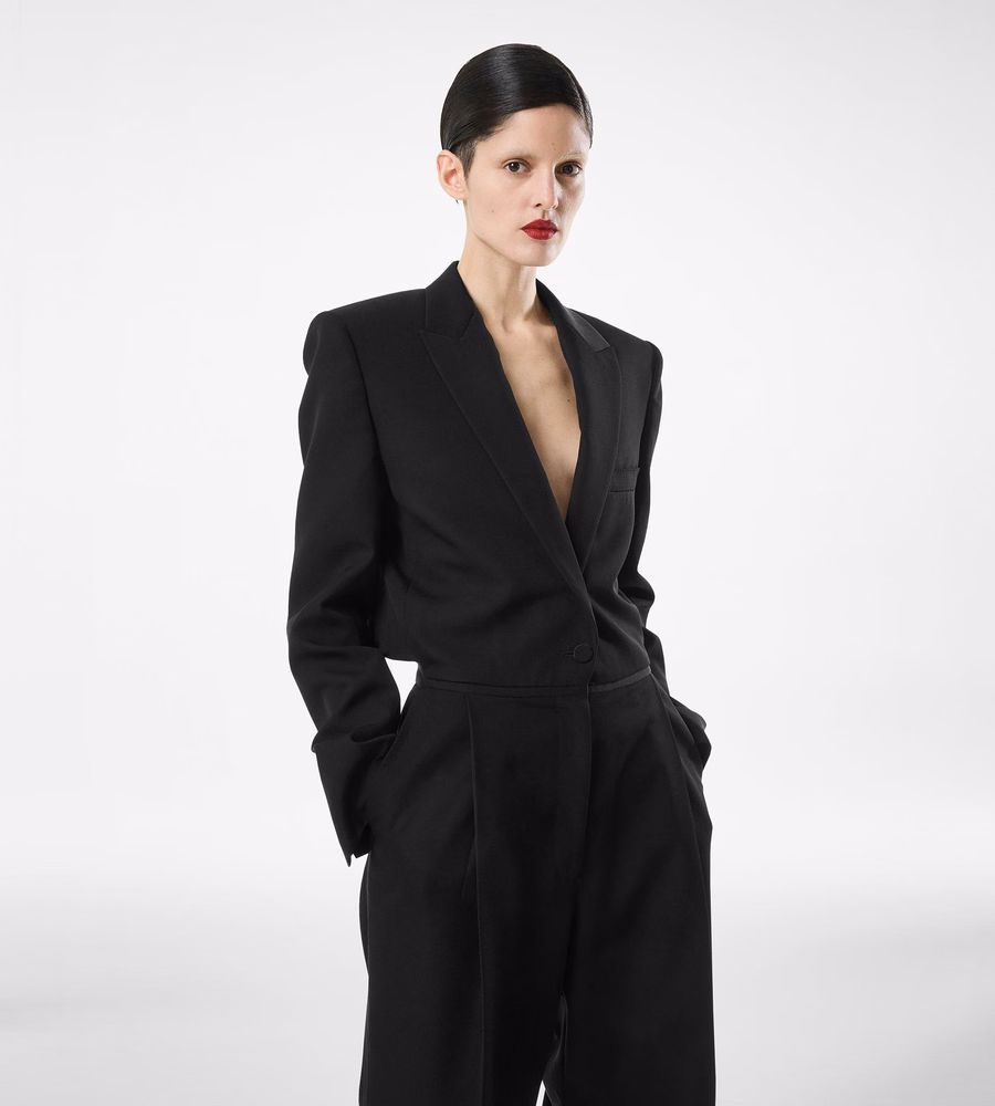 SHARP WOOL TUXEDO JUMPSUIT