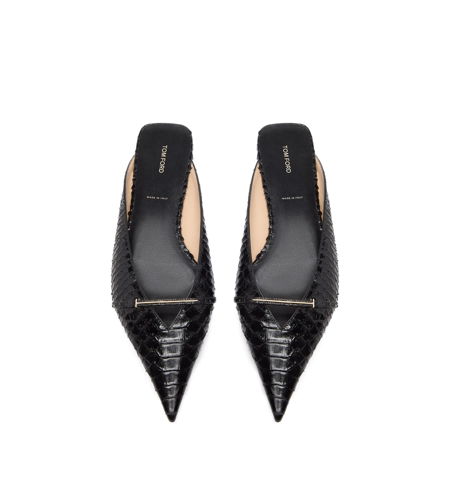 SEMI SHINY PRINTED PYTHON JULIANNE MULE