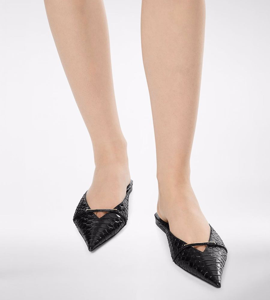 SEMI SHINY PRINTED PYTHON JULIANNE MULE
