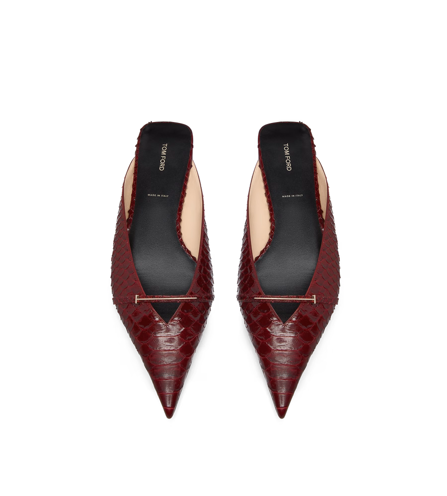 SEMI SHINY PRINTED PYTHON JULIANNE MULE