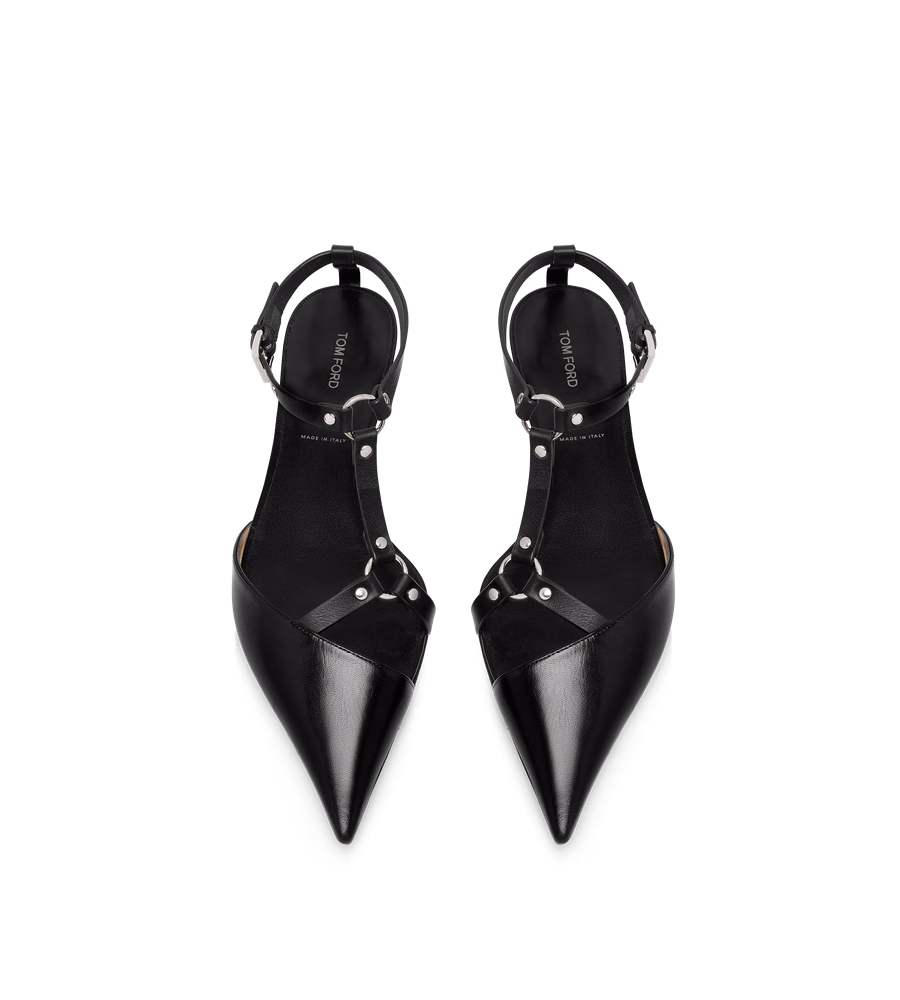 SHINY LEATHER BOUND BALLERINA