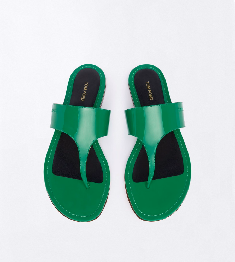 PATENT LEATHER LINA THONG SANDAL