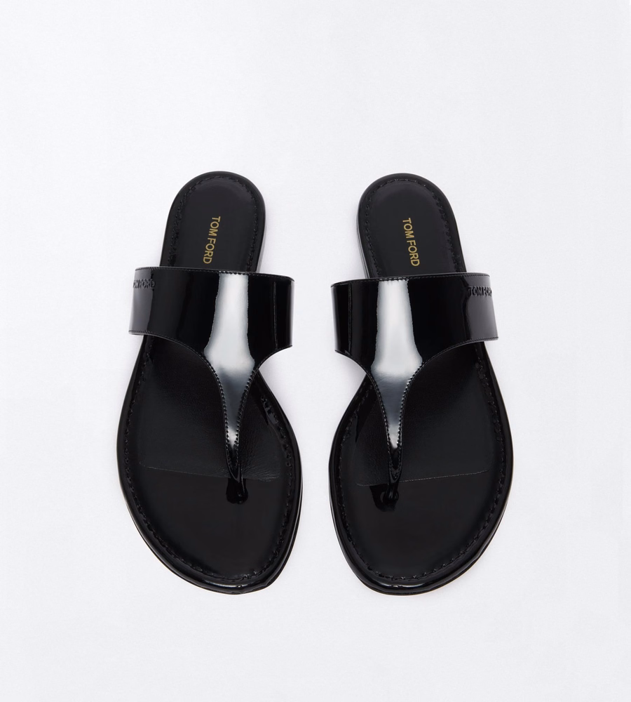 PATENT LEATHER LINA THONG SANDAL