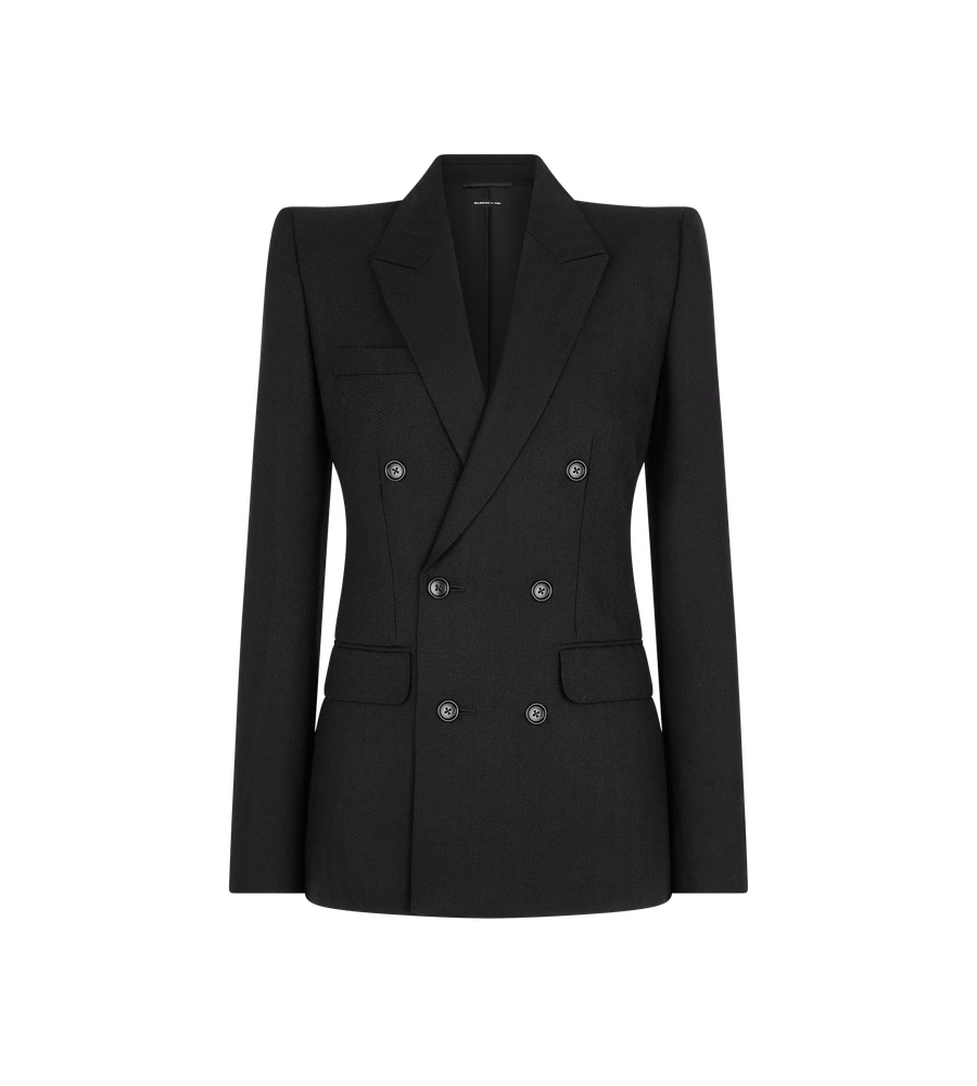 SHARP HERRINGBONE DOUBLE BREASTED JACKET