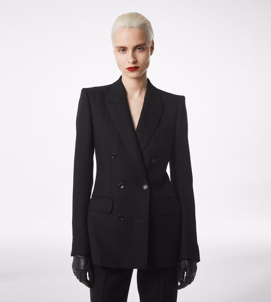 SHARP HERRINGBONE DOUBLE BREASTED JACKET