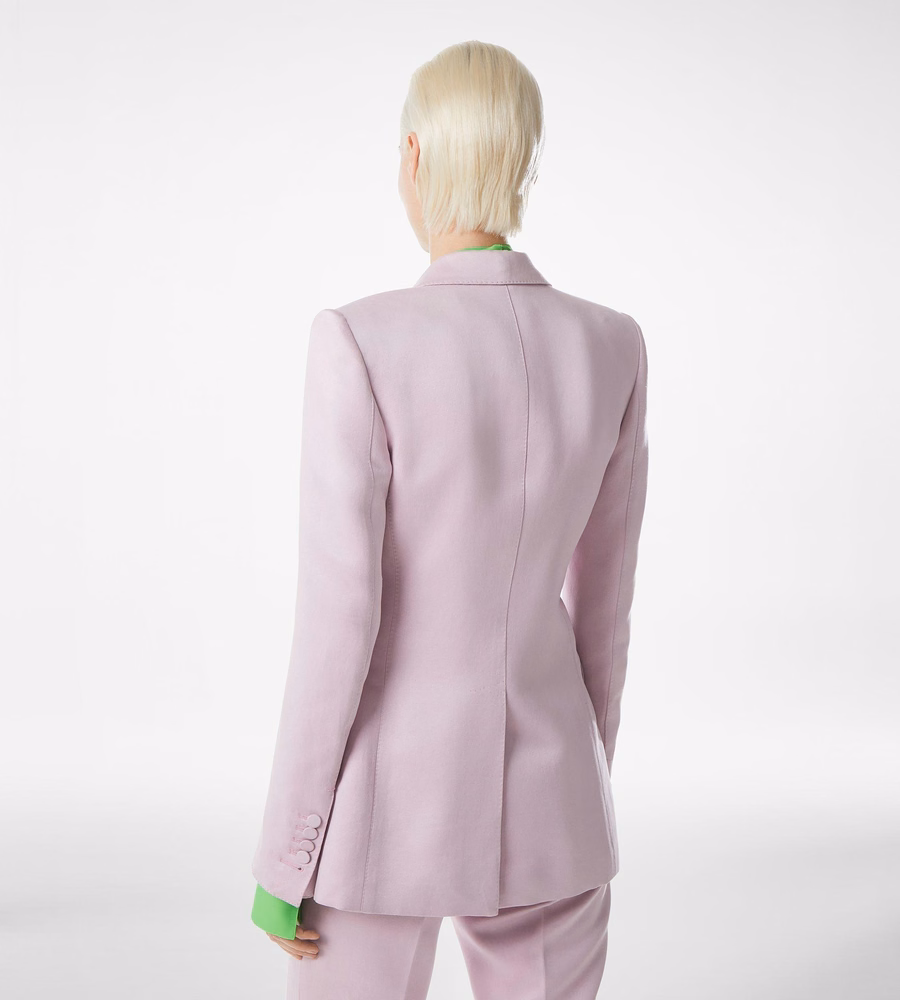 WASHED COTTON SILK BLEND DUCHESSE SINGLE BREASTED JACKET