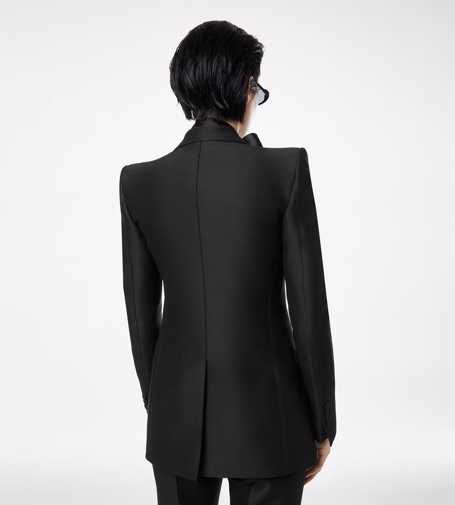 WOOL SILK RADZMIR SINGLE BREASTED PEAK LAPEL JACKET