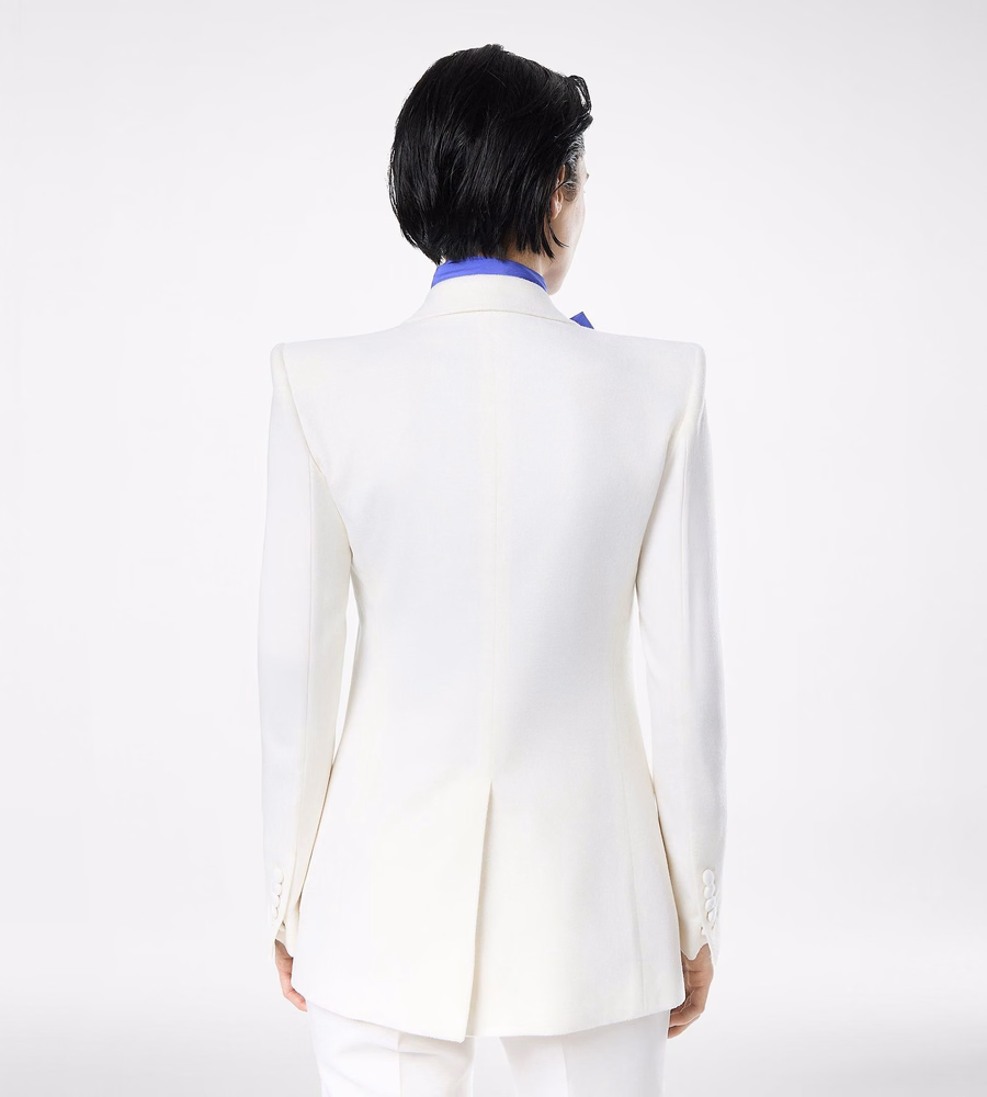 WOOL CASHMERE FLANNEL SINGLE BREASTED JACKET