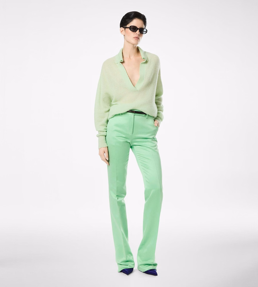 ULTRASOFT CASHMERE SILK OVERSIZED OPEN POLO COLLAR KNIT