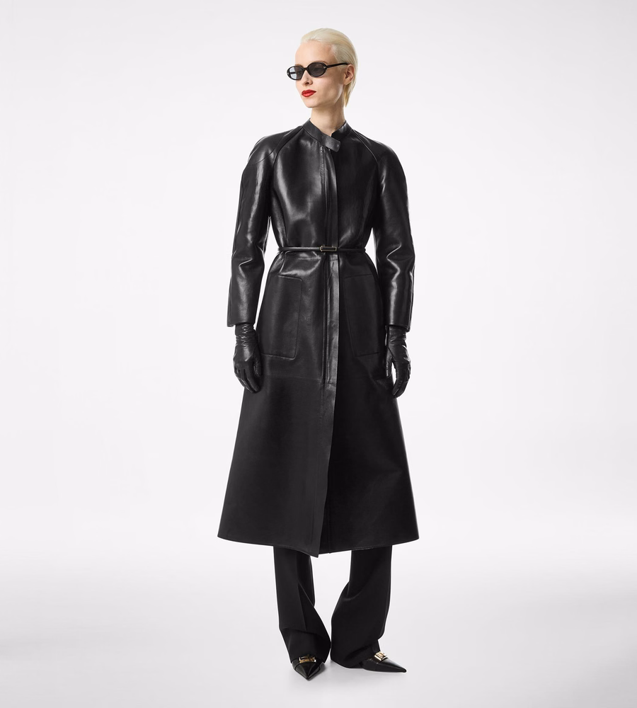 SUPPLE SOFT NAPPA AND WASHED DUCHESSE BIKER COAT
