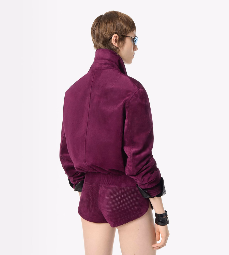 RELAXED LIGHTWEIGHT LAMB SUEDE TEDDY BLOUSON