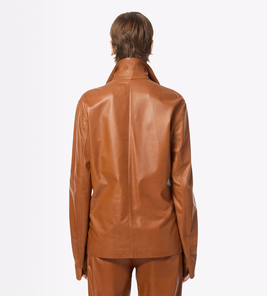 LIGHTWEIGHT LEATHER PAJAMA SHIRT