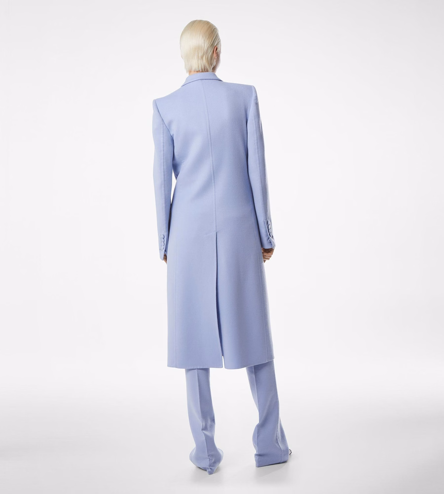 DOUBLE FACE LIGHT WOOL DOUBLE BREASTED COAT