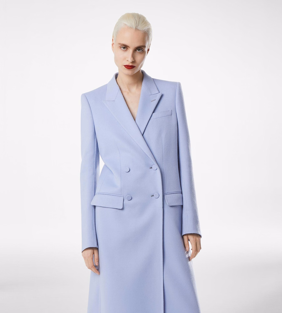 DOUBLE FACE LIGHT WOOL DOUBLE BREASTED COAT