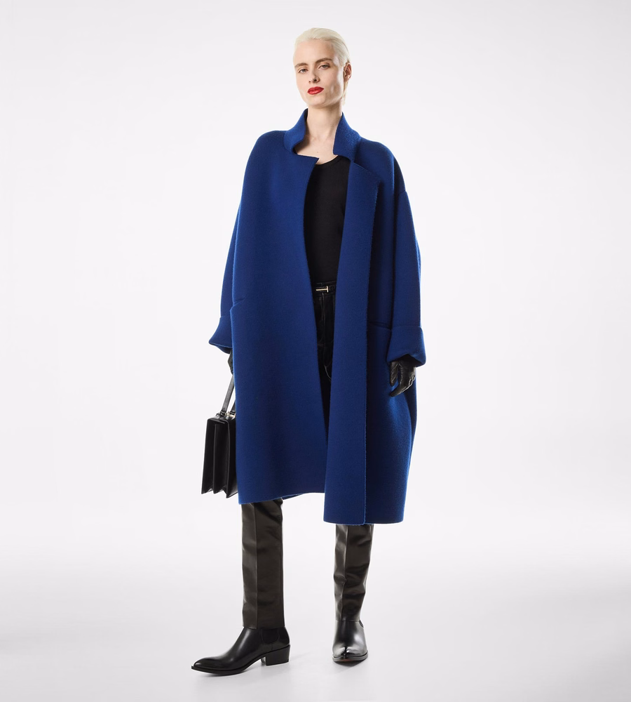 SCULPTURAL SINGLE BREASTED OPERA COAT