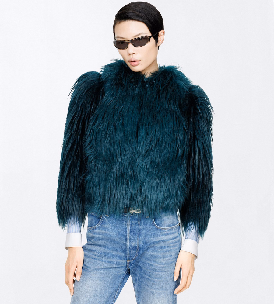 LONG HAIR LAMB SHEARLING JACKET