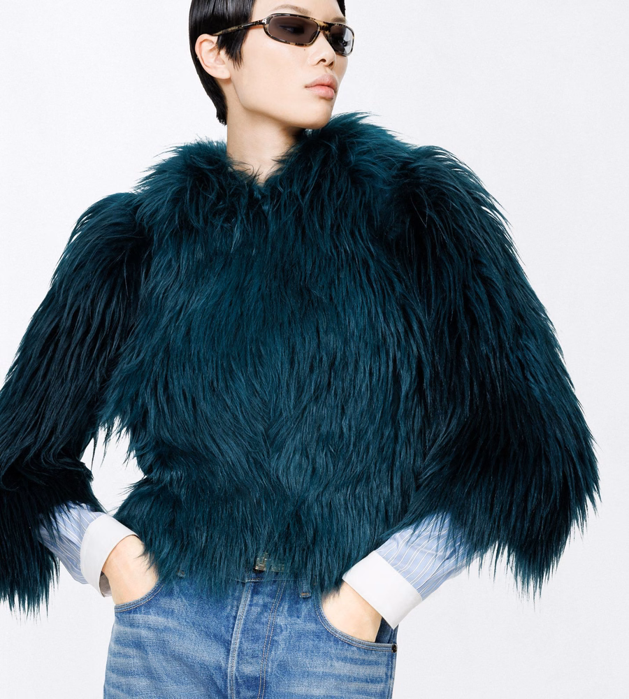 LONG HAIR LAMB SHEARLING JACKET