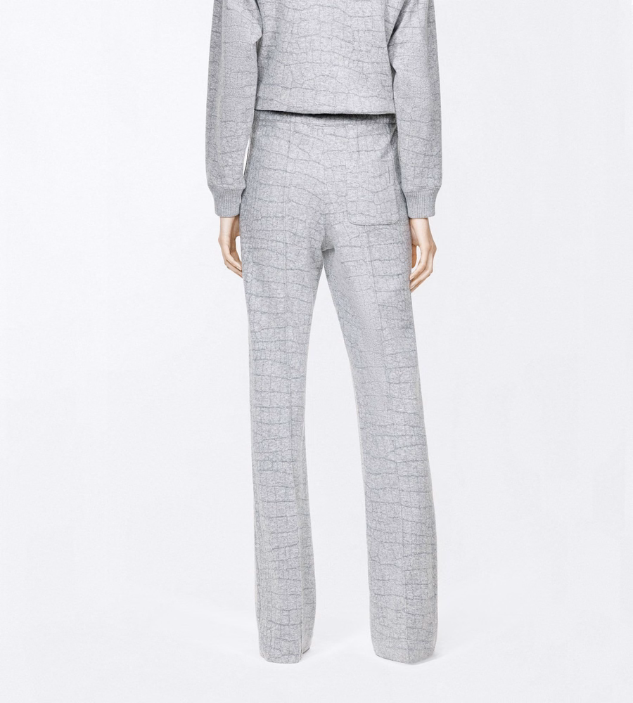CASHMERE COTTON CROCO JACQUARD JERSEY JOGGERS
