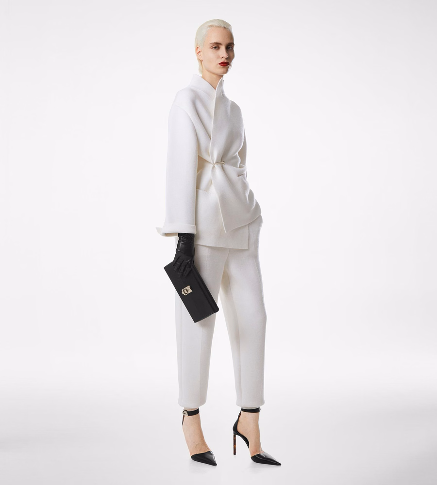 ULTRAFINE CASHMERE BLEND SCULPTURAL JOGGERS