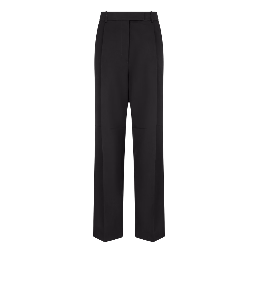 SHARP WOOL PLEATED PANTS