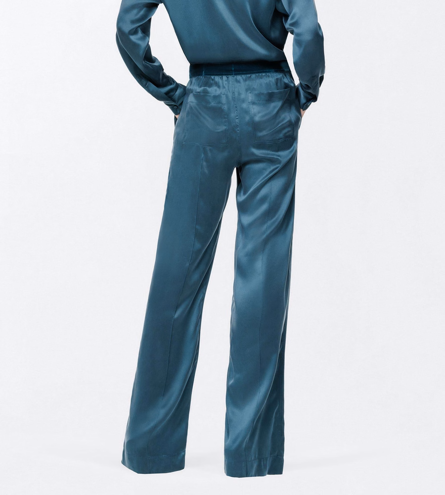 PEACH-FEEL SILK SATIN PJ PANTS