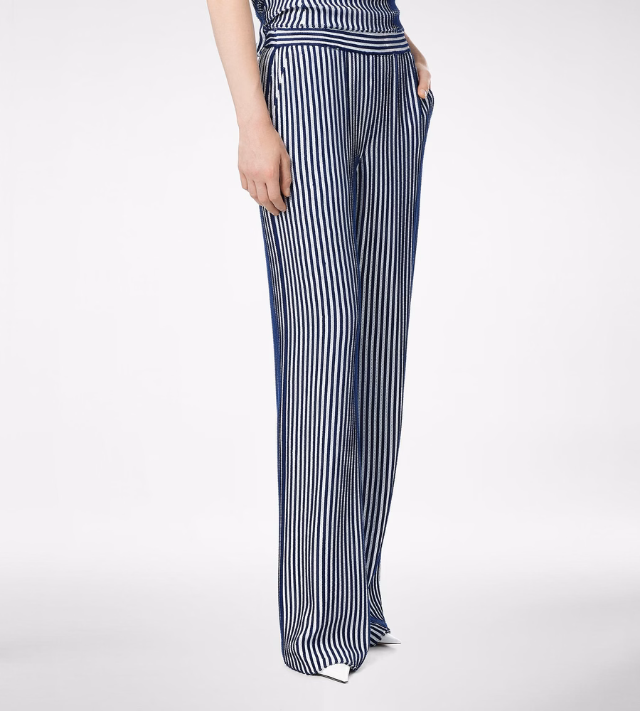 SEQUIN EMBROIDERED SILK GEORGETTE PANTS