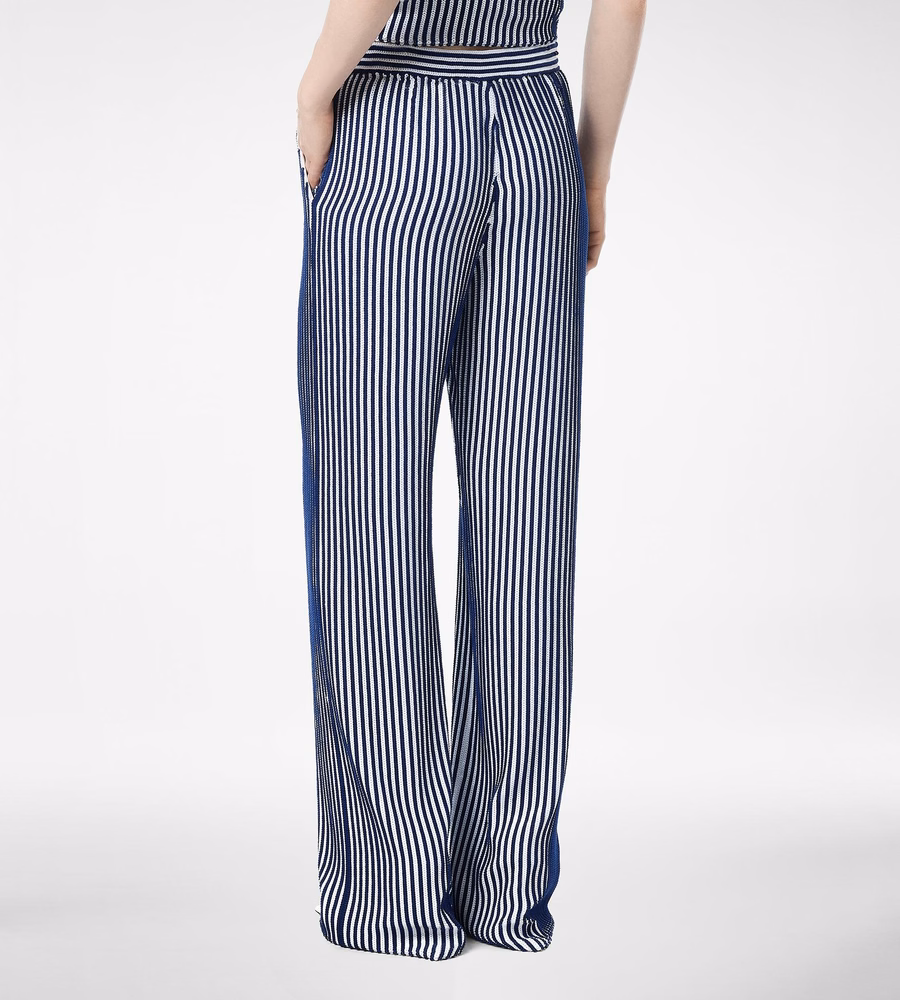 SEQUIN EMBROIDERED SILK GEORGETTE PANTS
