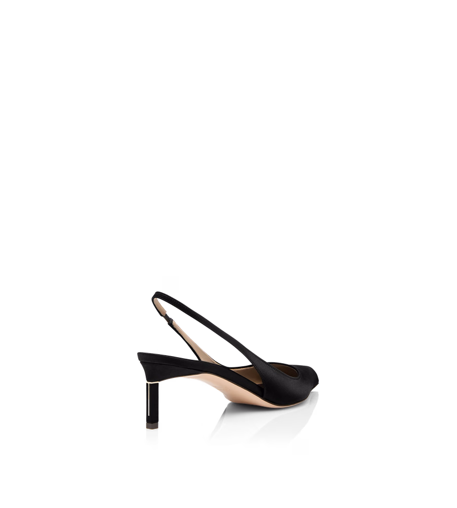 SATIN T SLINGBACK