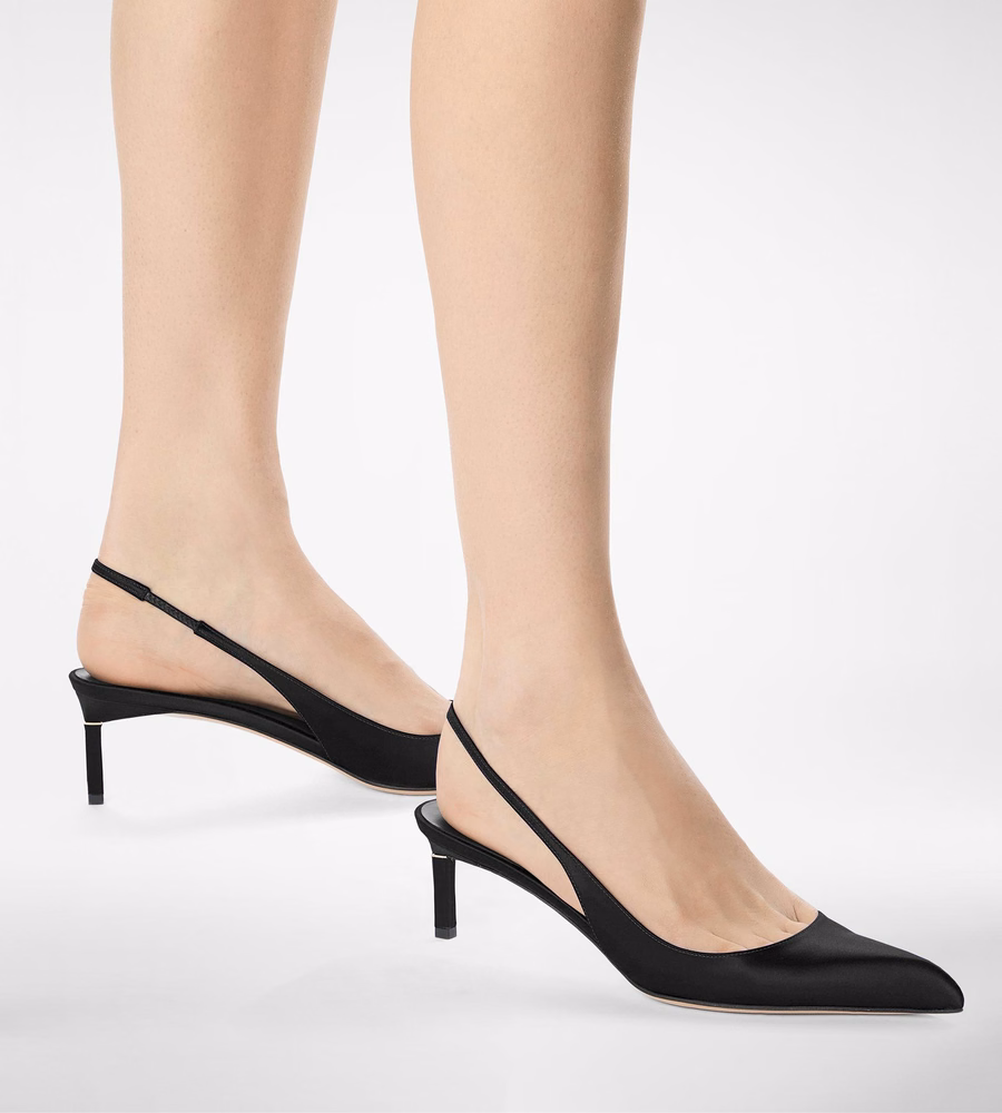 SATIN T SLINGBACK