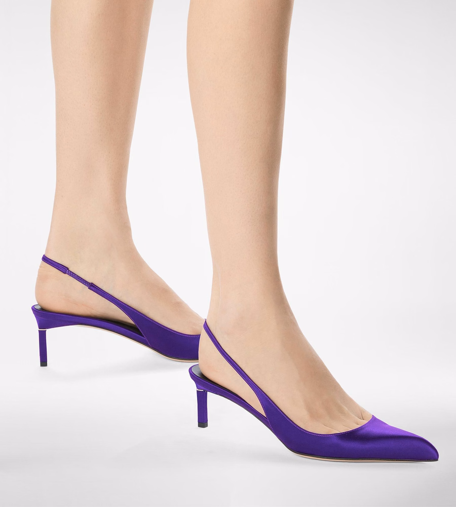 SATIN T SLINGBACK