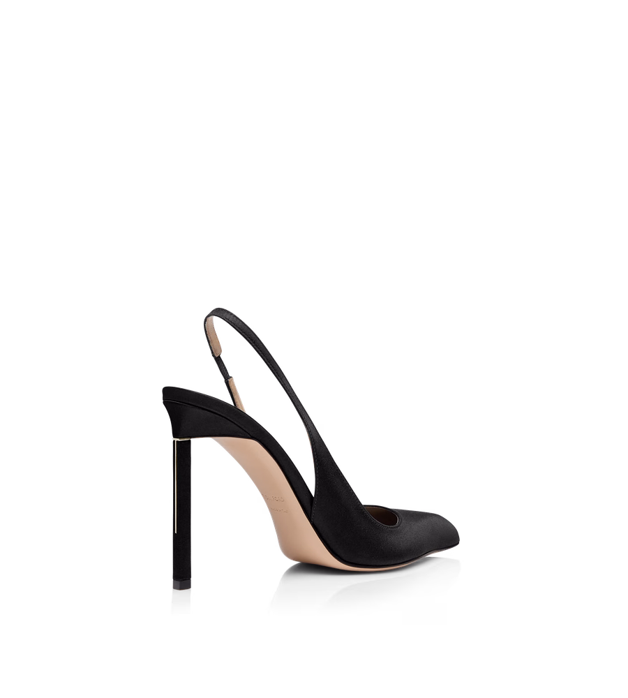 SATIN T SLINGBACK