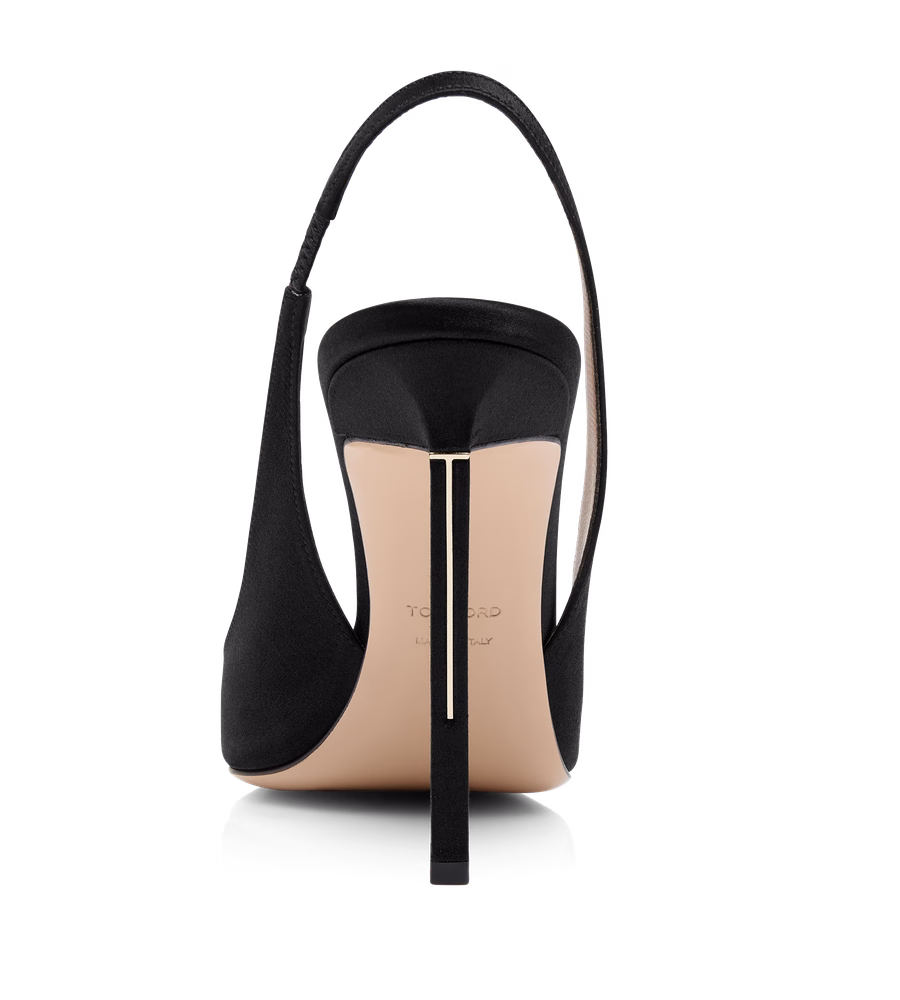 SATIN T SLINGBACK
