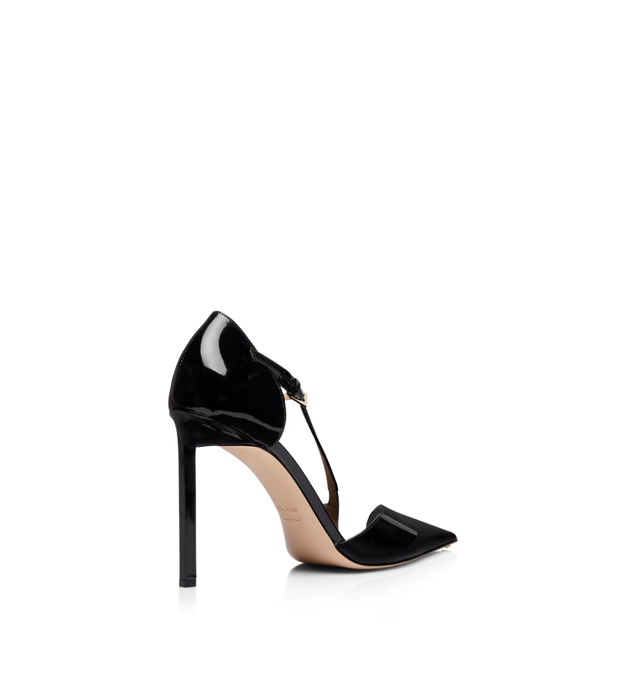 PATENT LEATHER ASYMMETRIC PUMP