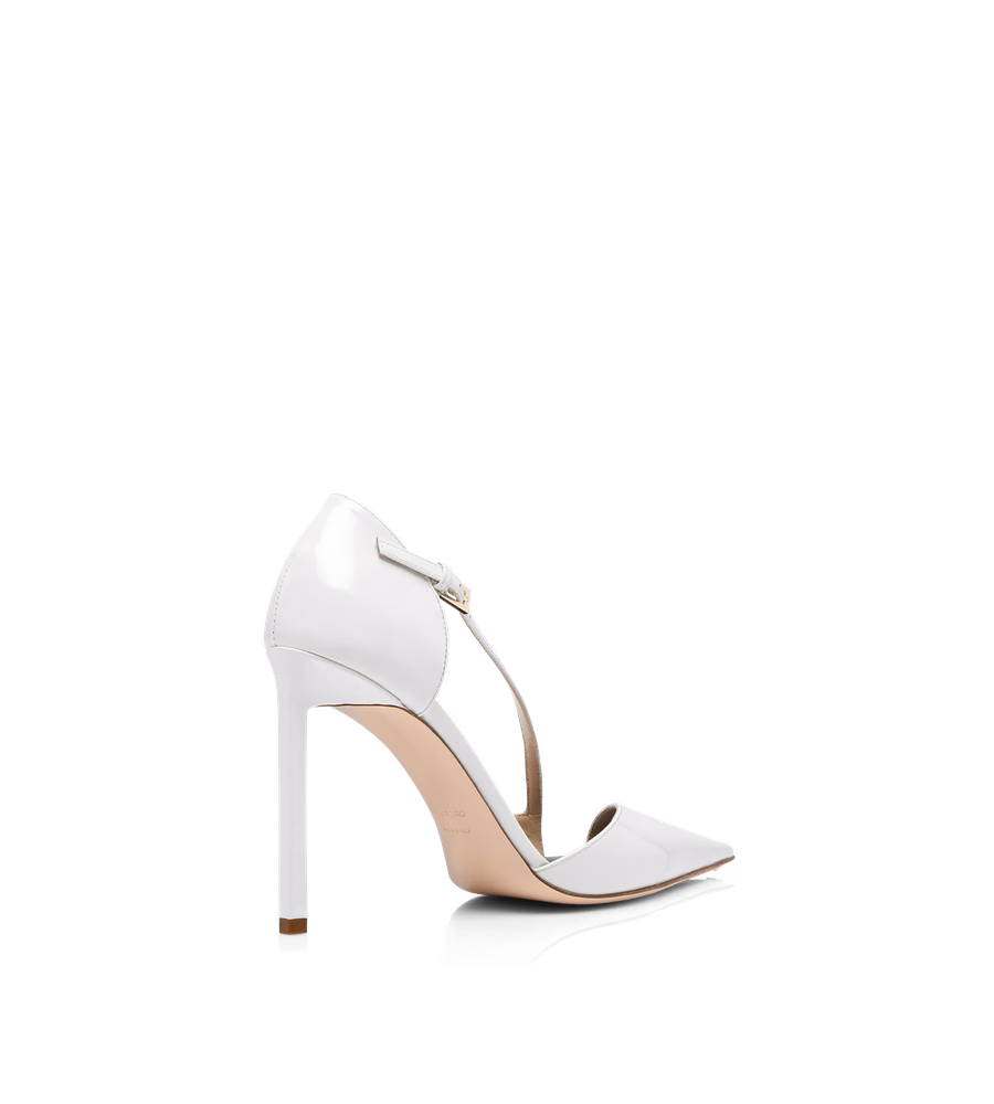 PATENT LEATHER ASYMMETRIC PUMP