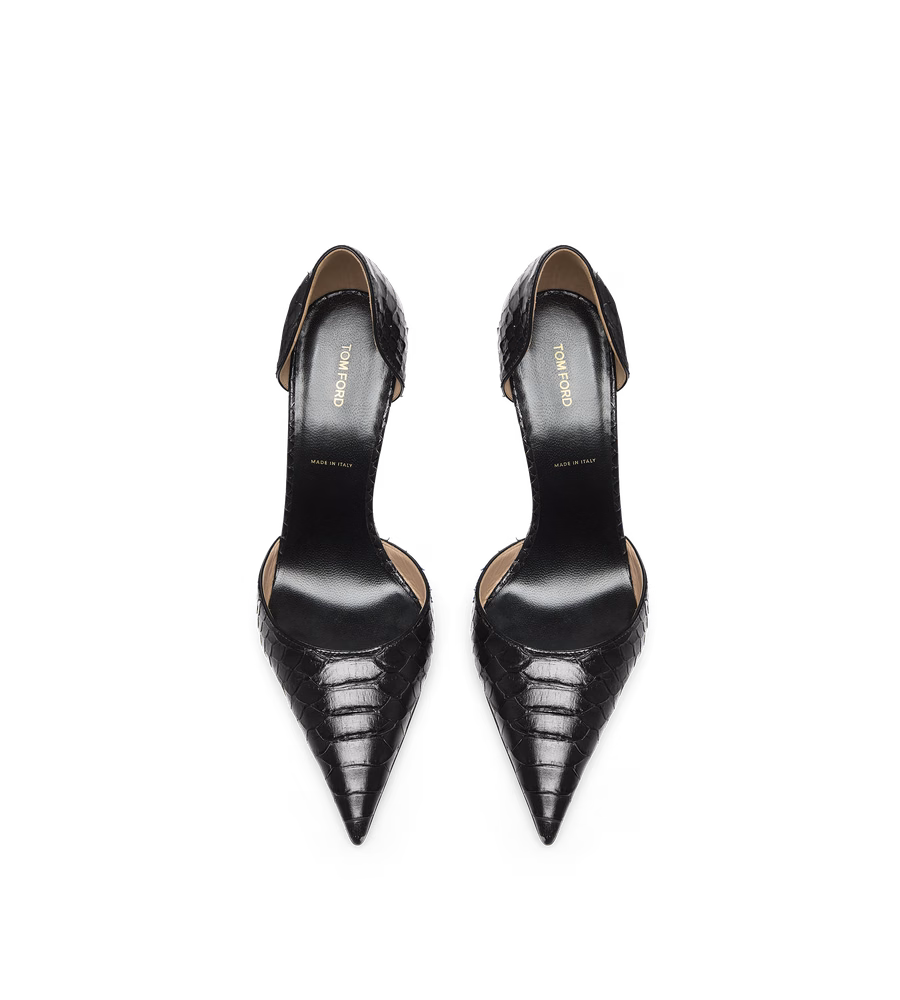 SEMI SHINY PRINTED PYTHON SPIRE D'ORSAY PUMP