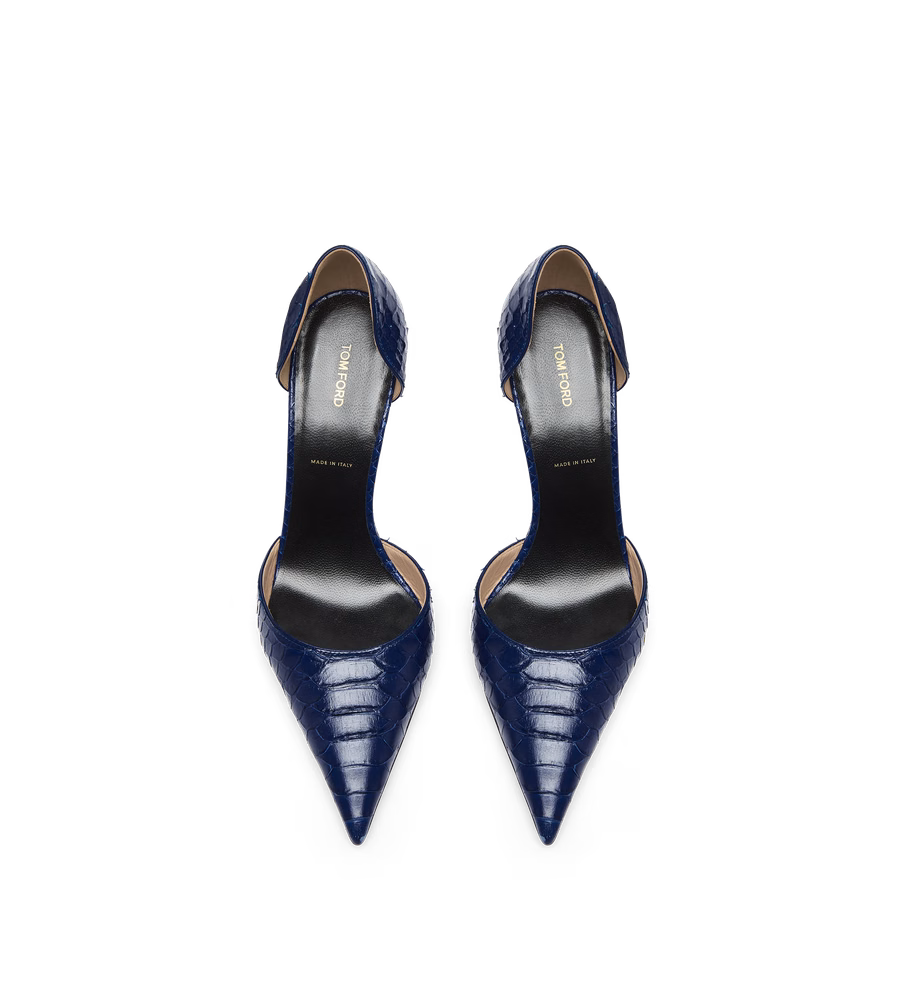 SEMI SHINY PRINTED PYTHON SPIRE D'ORSAY PUMP