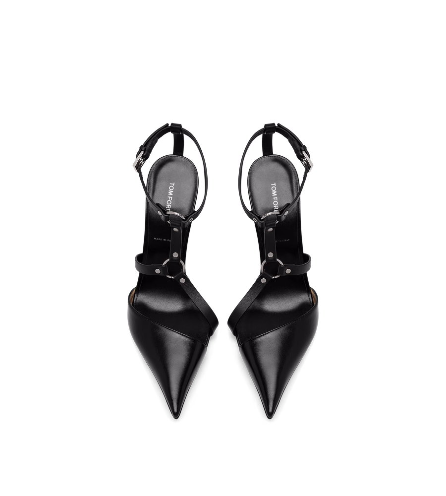 SHINY LEATHER BOUND PUMP