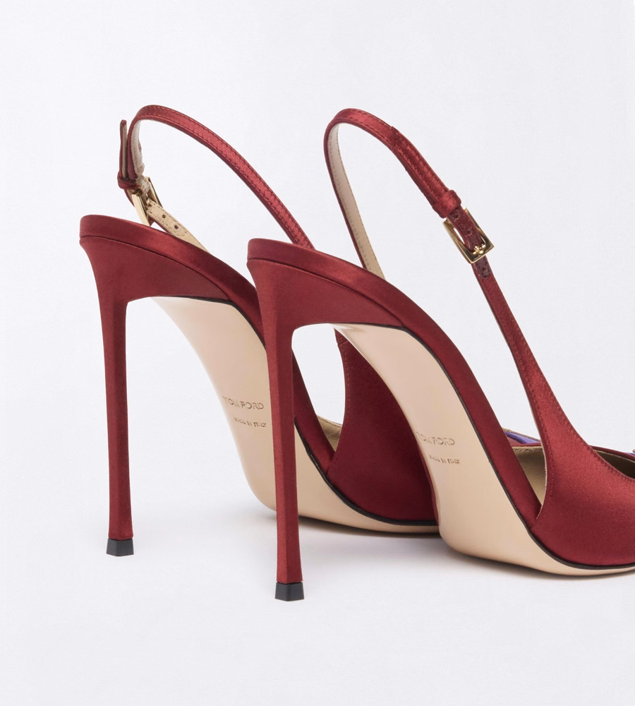 SATIN AND CRYSTAL STONES THEA SLINGBACK