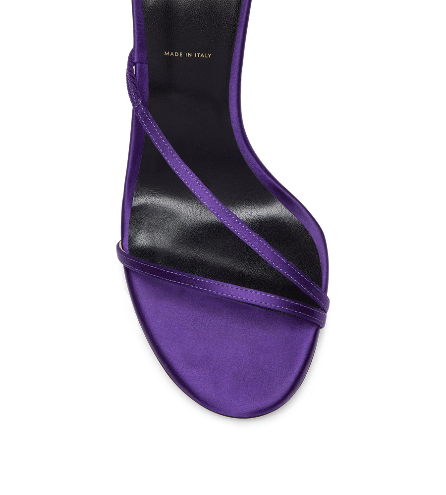 SATIN T ANKLE STRAP SANDAL