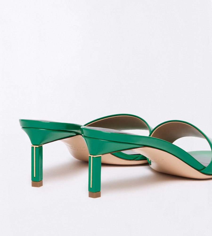 PATENT LEATHER T MULE
