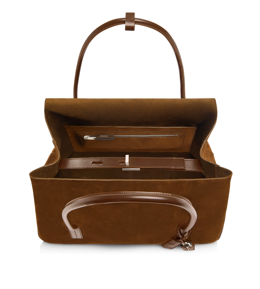 SUEDE LEATHER ECLIPSE LARGE SHOULDER BAG