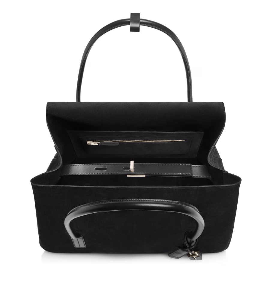 SUEDE LEATHER ECLIPSE LARGE SHOULDER BAG