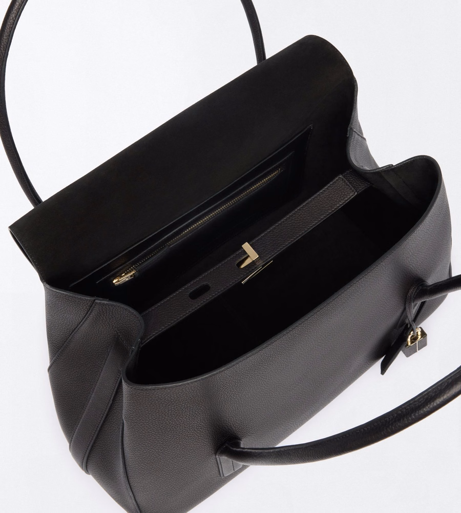 GRAIN LEATHER ECLIPSE LARGE SHOULDER BAG