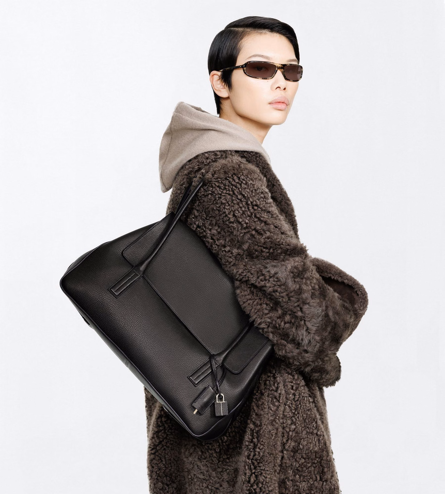 GRAIN LEATHER ECLIPSE LARGE SHOULDER BAG