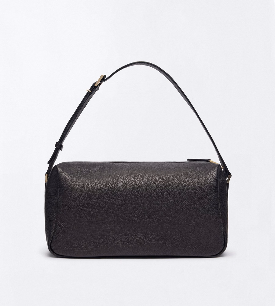 GRAIN LEATHER T LOOP SHOULDER BAG