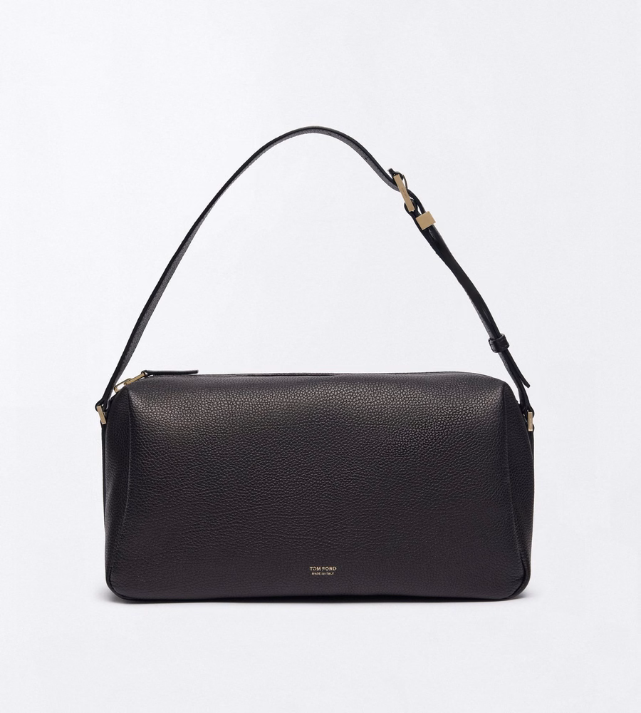 GRAIN LEATHER T LOOP SHOULDER BAG