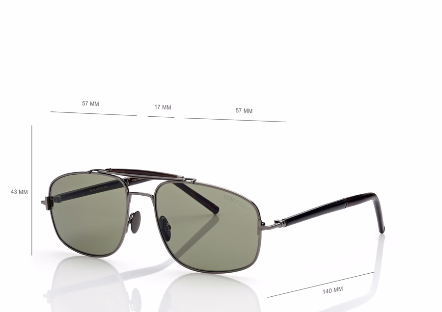 TITANIUM AND HORN NAVIGATOR SUNGLASSES